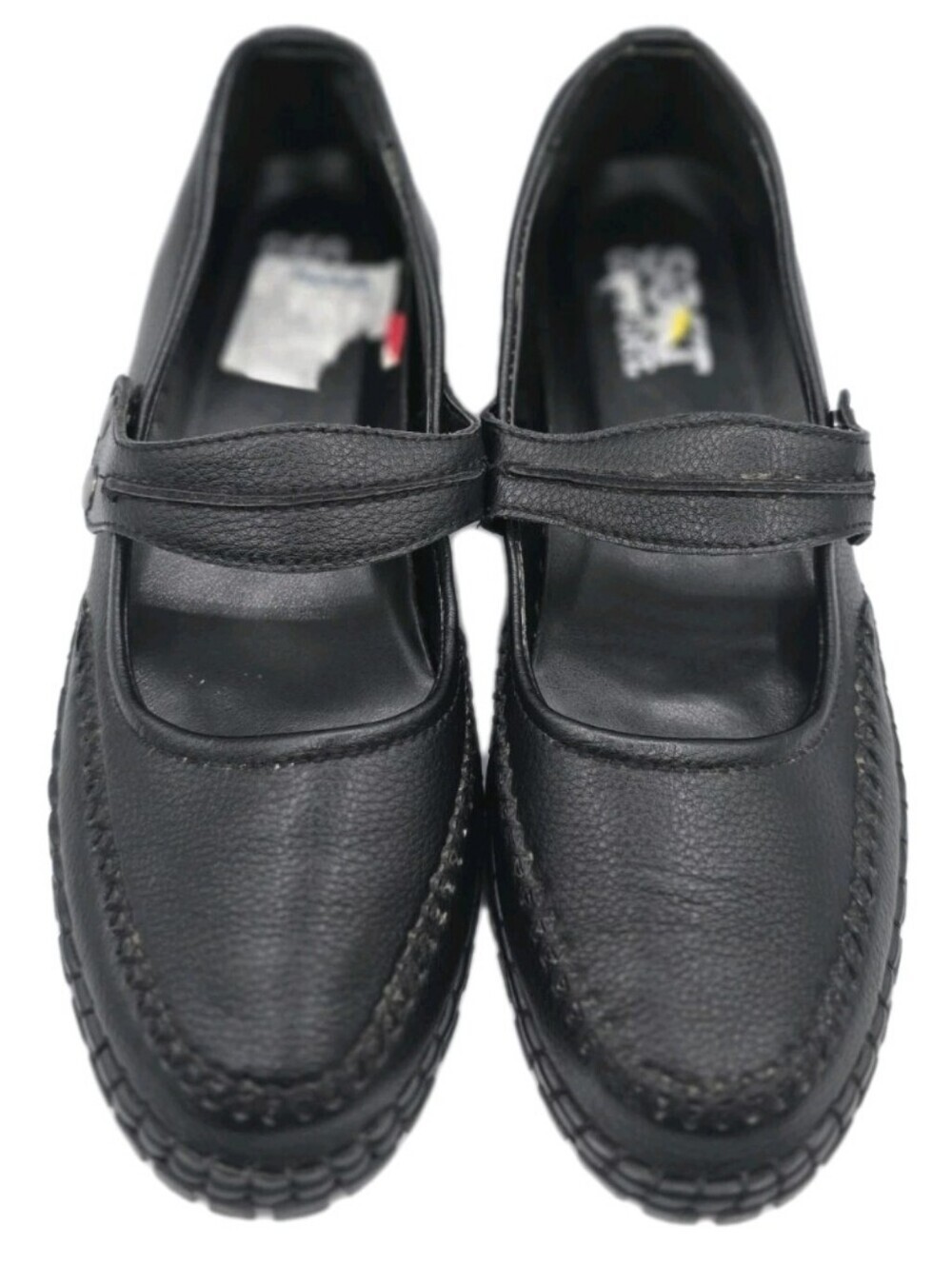Softwalk Womens Leather Mary Jane Flats Shoes Size 8 Black Comfort Walking NEW